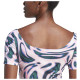 Adidas Γυναικεία κοντομάνικη μπλούζα Vibrant Print Crop Tee